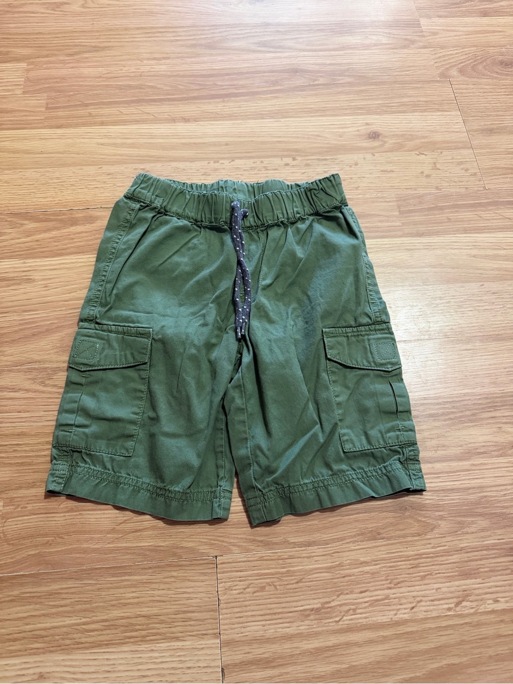 fabkids Olive Green Cargo Shorts with Drawstring